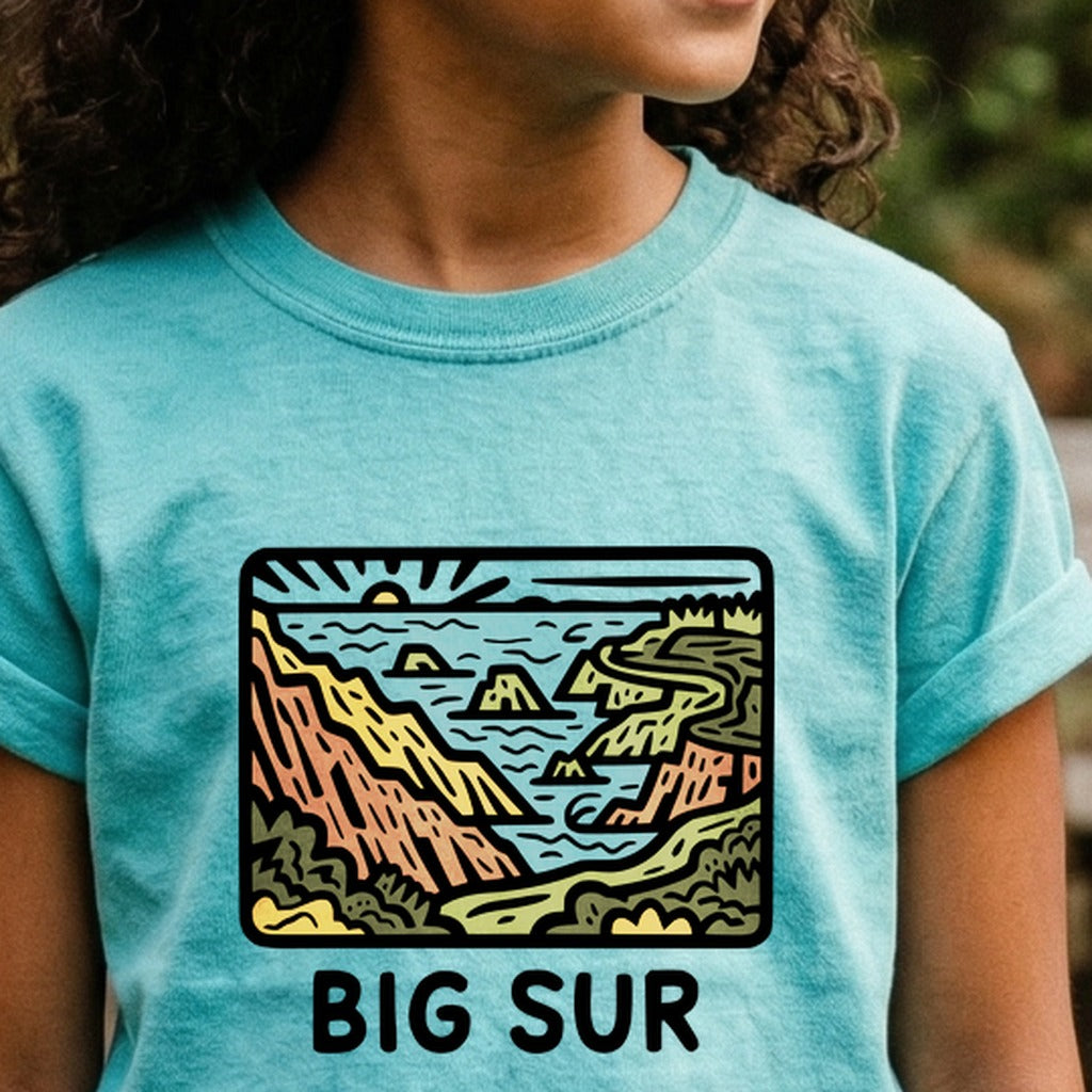 Big Sur State Park Kids Cotton T-Shirt