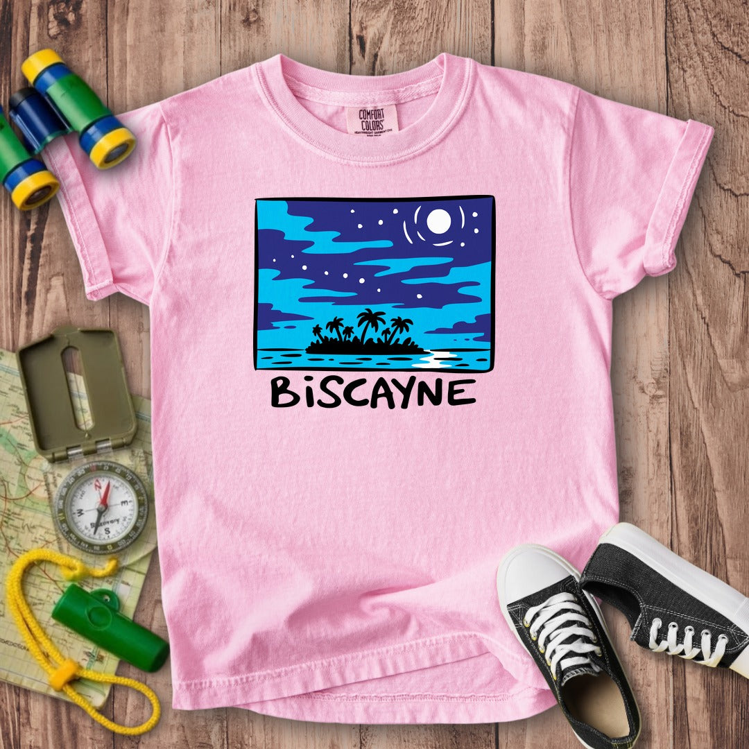 Biscayne at Night Kids Cotton T-Shirt