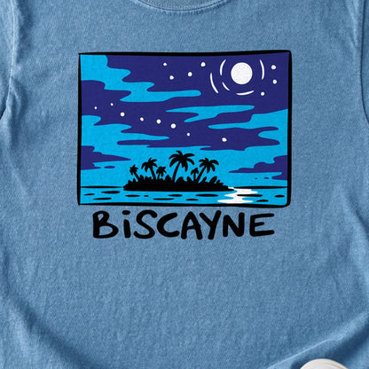 Biscayne at Night Kids Cotton T-Shirt