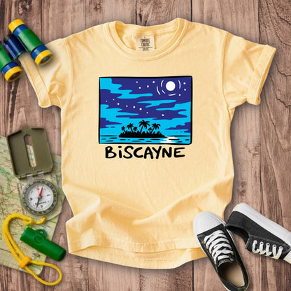 Biscayne at Night Kids Cotton T-Shirt
