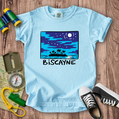 Biscayne at Night Kids Cotton T-Shirt