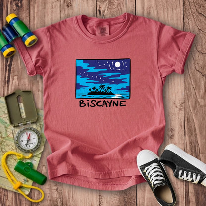 Biscayne at Night Kids Cotton T-Shirt