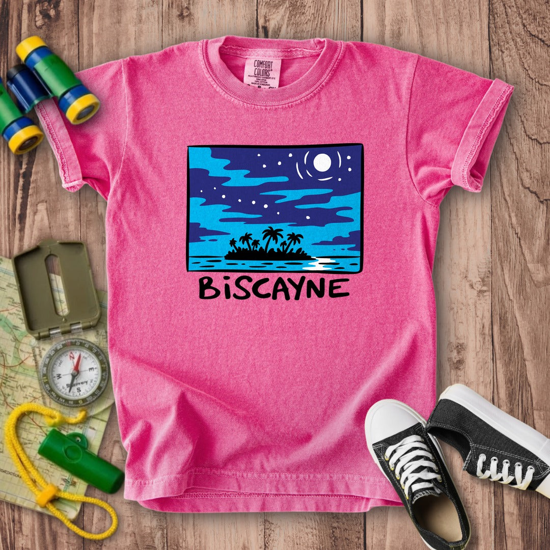 Biscayne at Night Kids Cotton T-Shirt