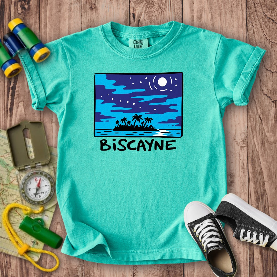 Biscayne at Night Kids Cotton T-Shirt