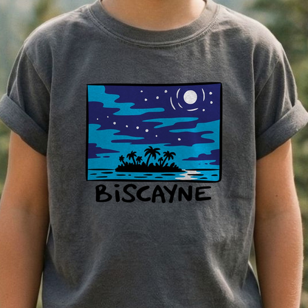 Biscayne at Night Kids Cotton T-Shirt
