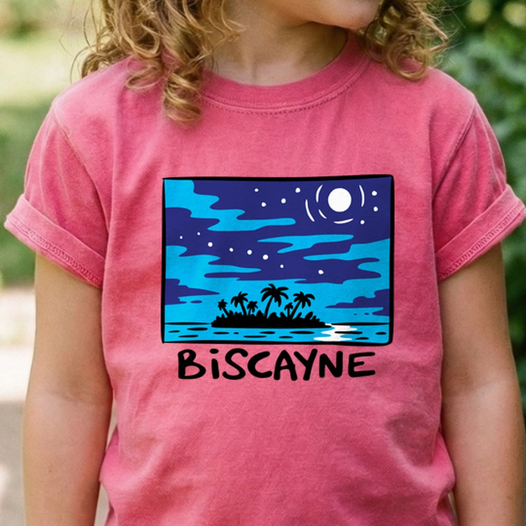 Biscayne at Night Kids Cotton T-Shirt