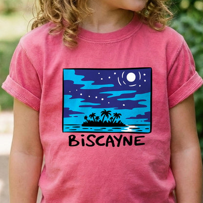 Biscayne at Night Kids Cotton T-Shirt
