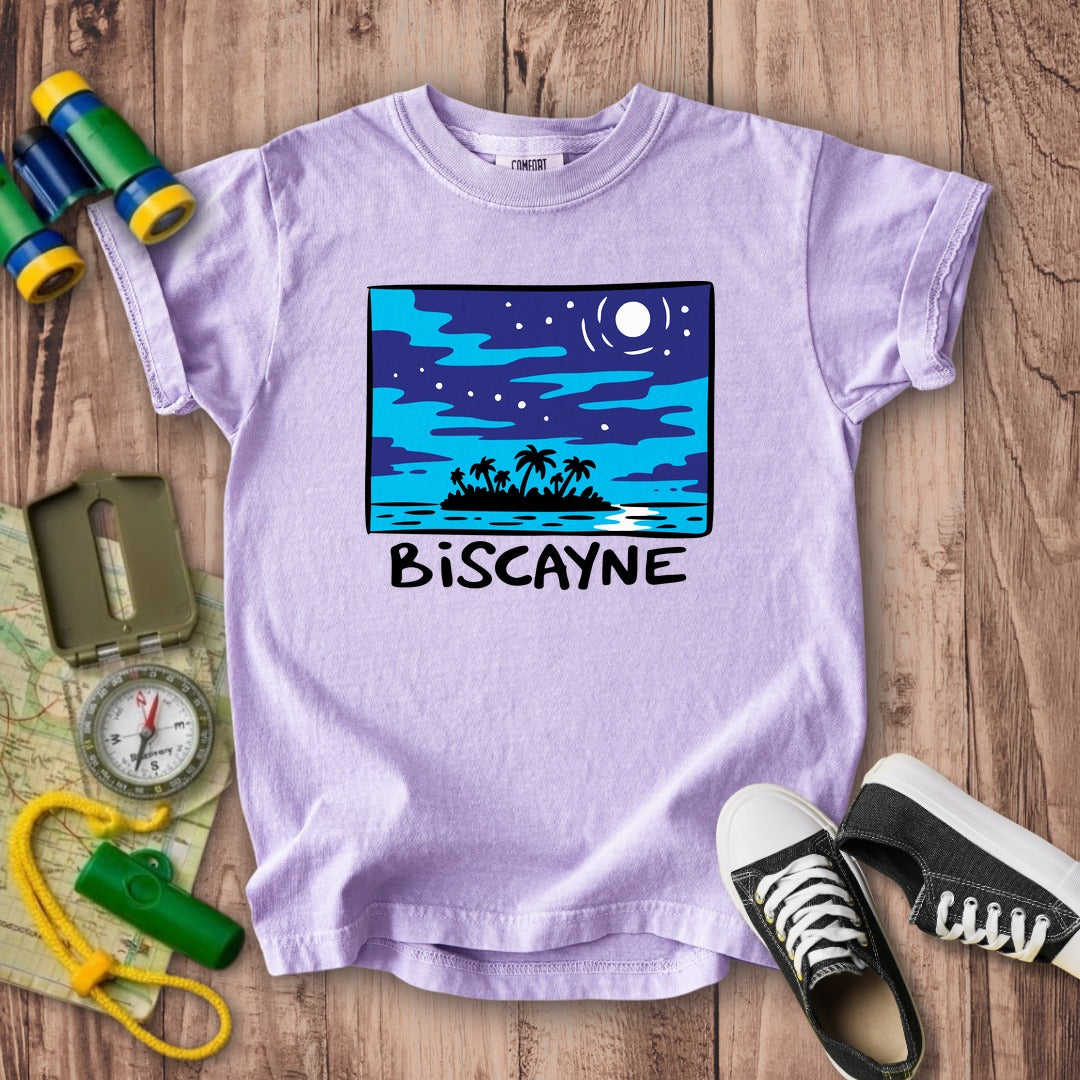 Biscayne at Night Kids Cotton T-Shirt
