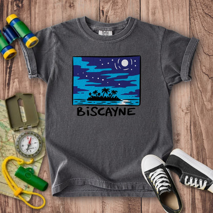 Biscayne at Night Kids Cotton T-Shirt