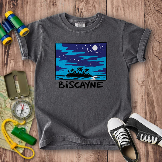 Biscayne at Night Kids Cotton T-Shirt