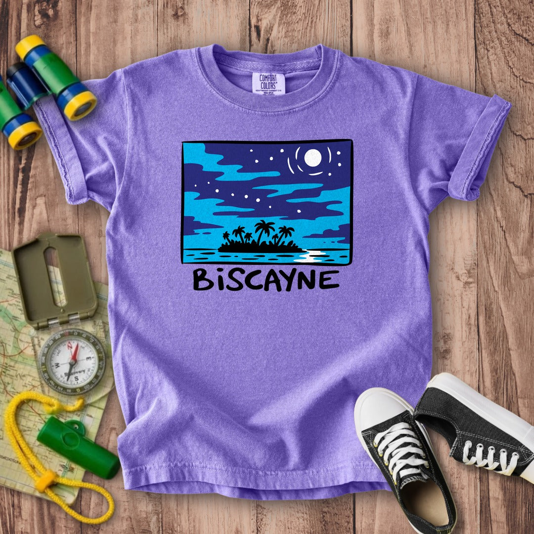 Biscayne at Night Kids Cotton T-Shirt