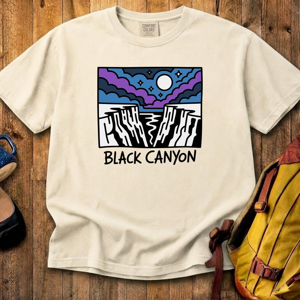 Black Canyon of the Gunnison at Night Cotton T-Shirt