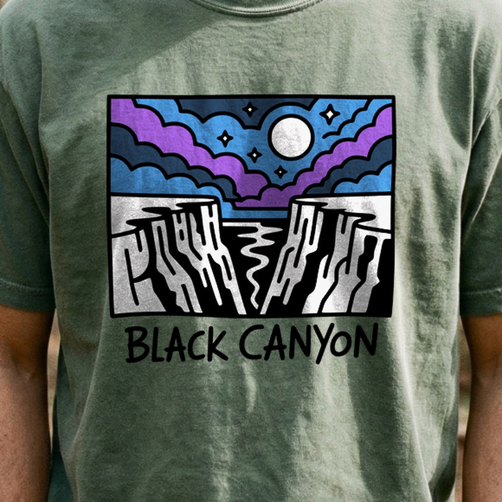 Black Canyon of the Gunnison at Night Cotton T-Shirt