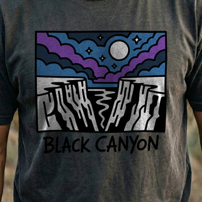 Black Canyon of the Gunnison at Night Cotton T-Shirt