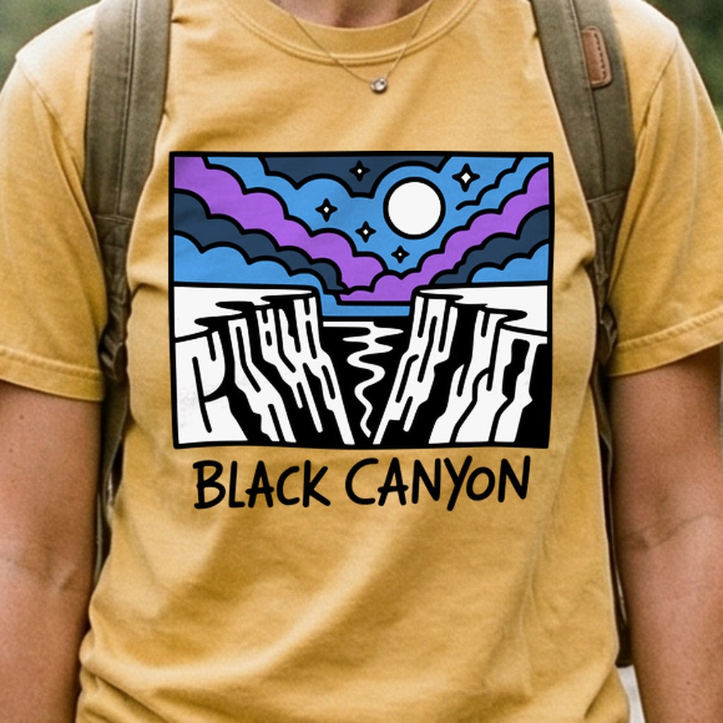 Black Canyon of the Gunnison at Night Cotton T-Shirt