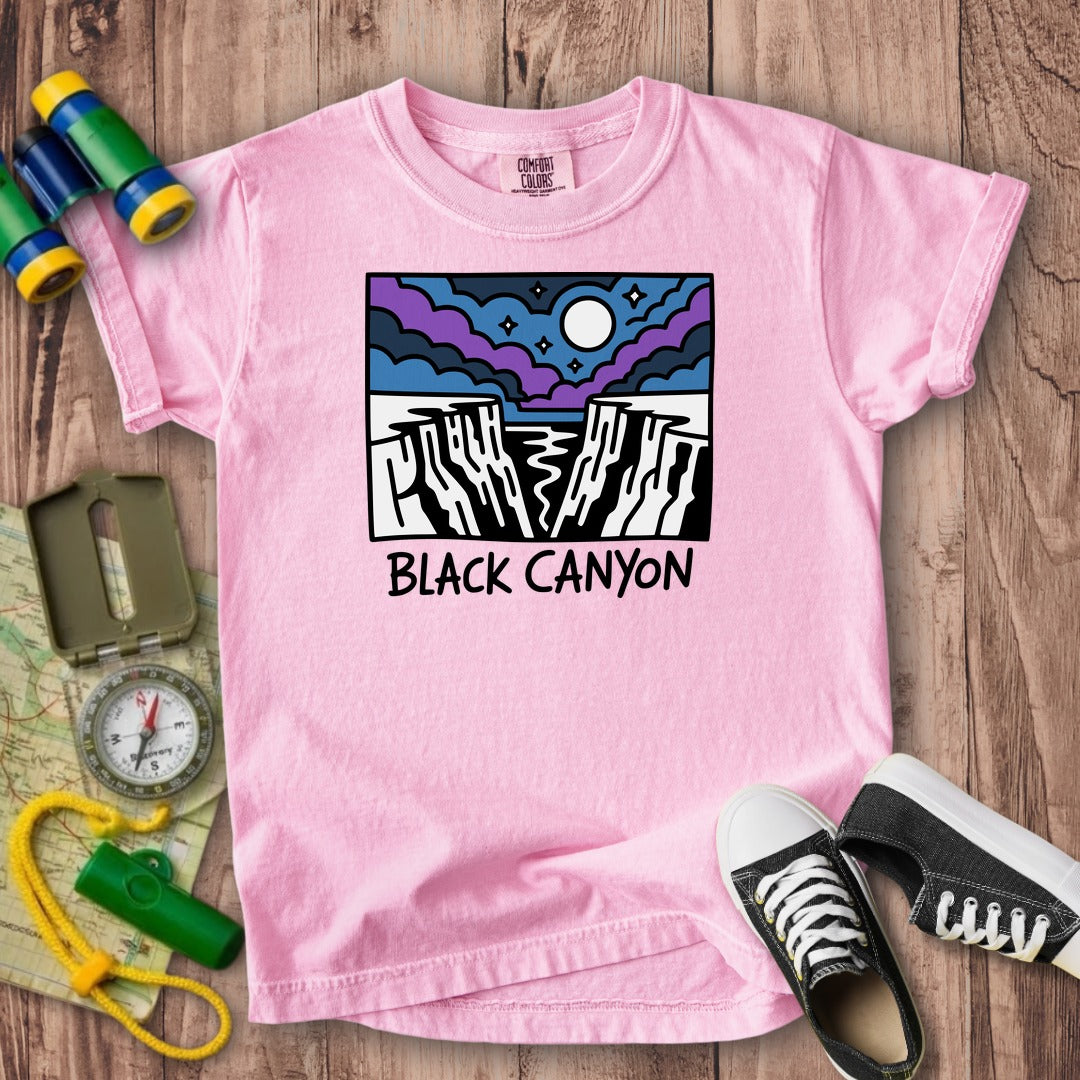 Black Canyon of the Gunnison at Night Kids Cotton T-Shirt