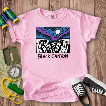 Black Canyon of the Gunnison at Night Kids Cotton T-Shirt