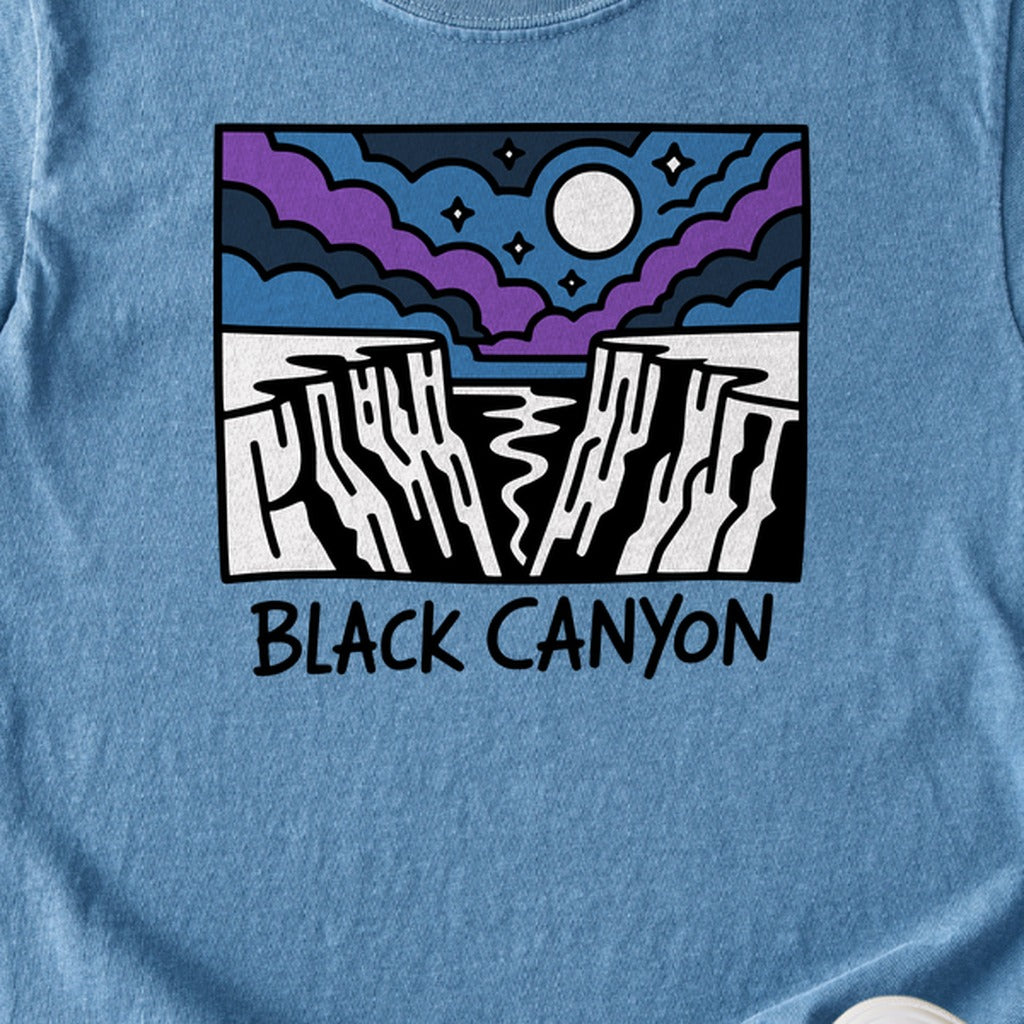 Black Canyon of the Gunnison at Night Kids Cotton T-Shirt