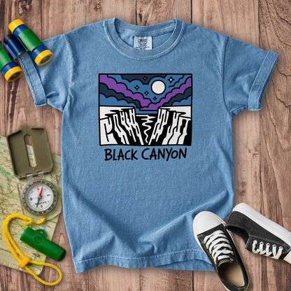 Black Canyon of the Gunnison at Night Kids Cotton T-Shirt