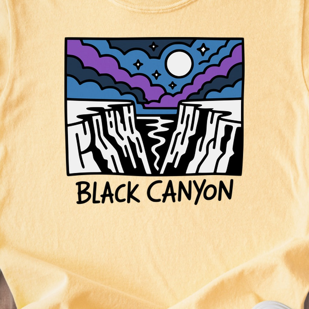 Black Canyon of the Gunnison at Night Kids Cotton T-Shirt