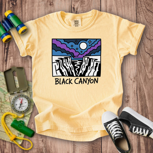 Black Canyon of the Gunnison at Night Kids Cotton T-Shirt