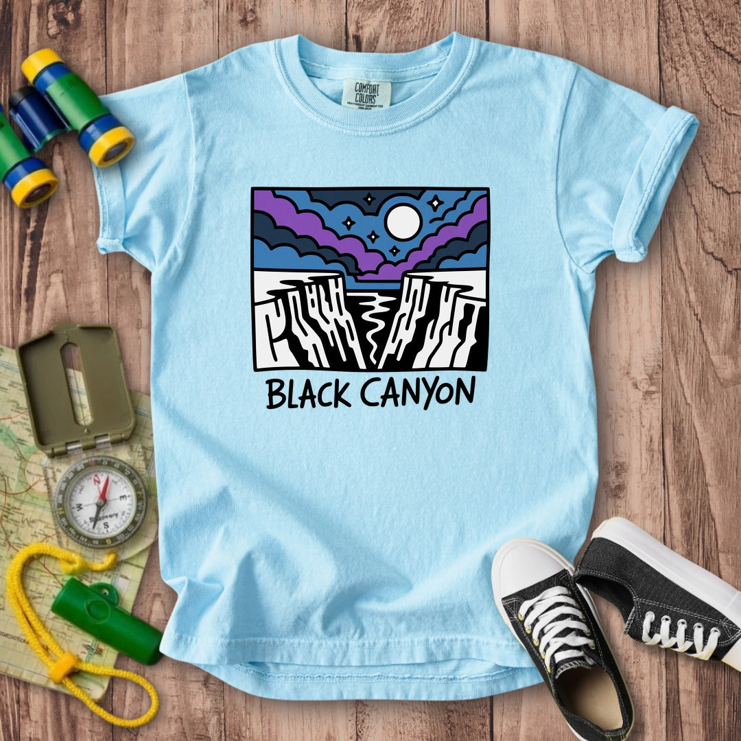 Black Canyon of the Gunnison at Night Kids Cotton T-Shirt