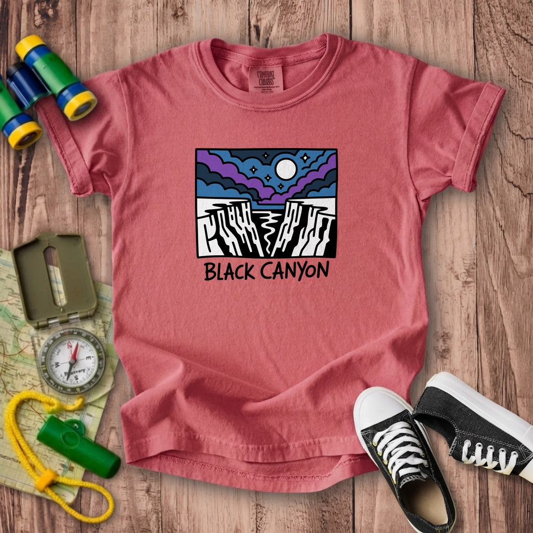 Black Canyon of the Gunnison at Night Kids Cotton T-Shirt