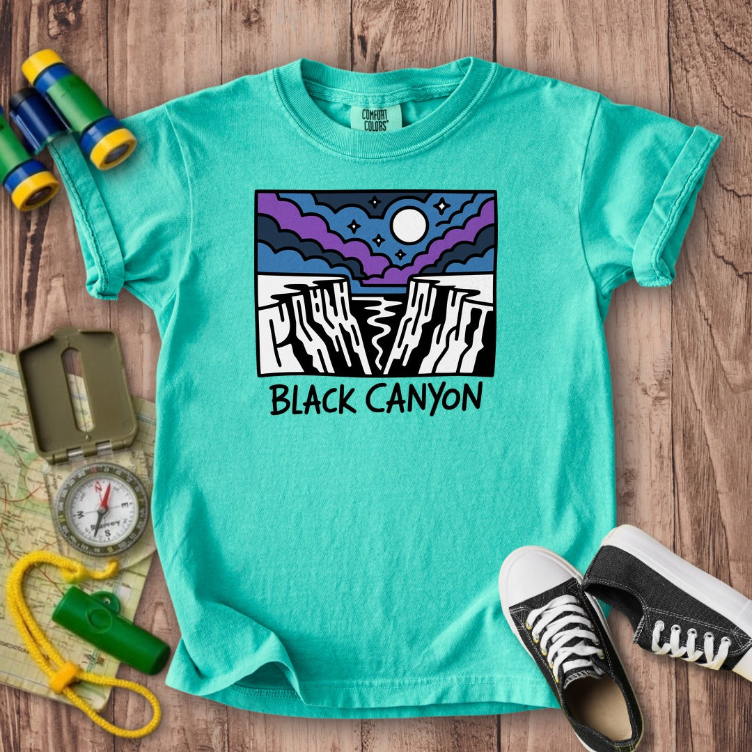 Black Canyon of the Gunnison at Night Kids Cotton T-Shirt