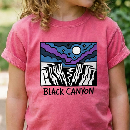 Black Canyon of the Gunnison at Night Kids Cotton T-Shirt