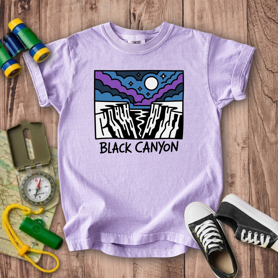 Black Canyon of the Gunnison at Night Kids Cotton T-Shirt