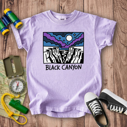 Black Canyon of the Gunnison at Night Kids Cotton T-Shirt