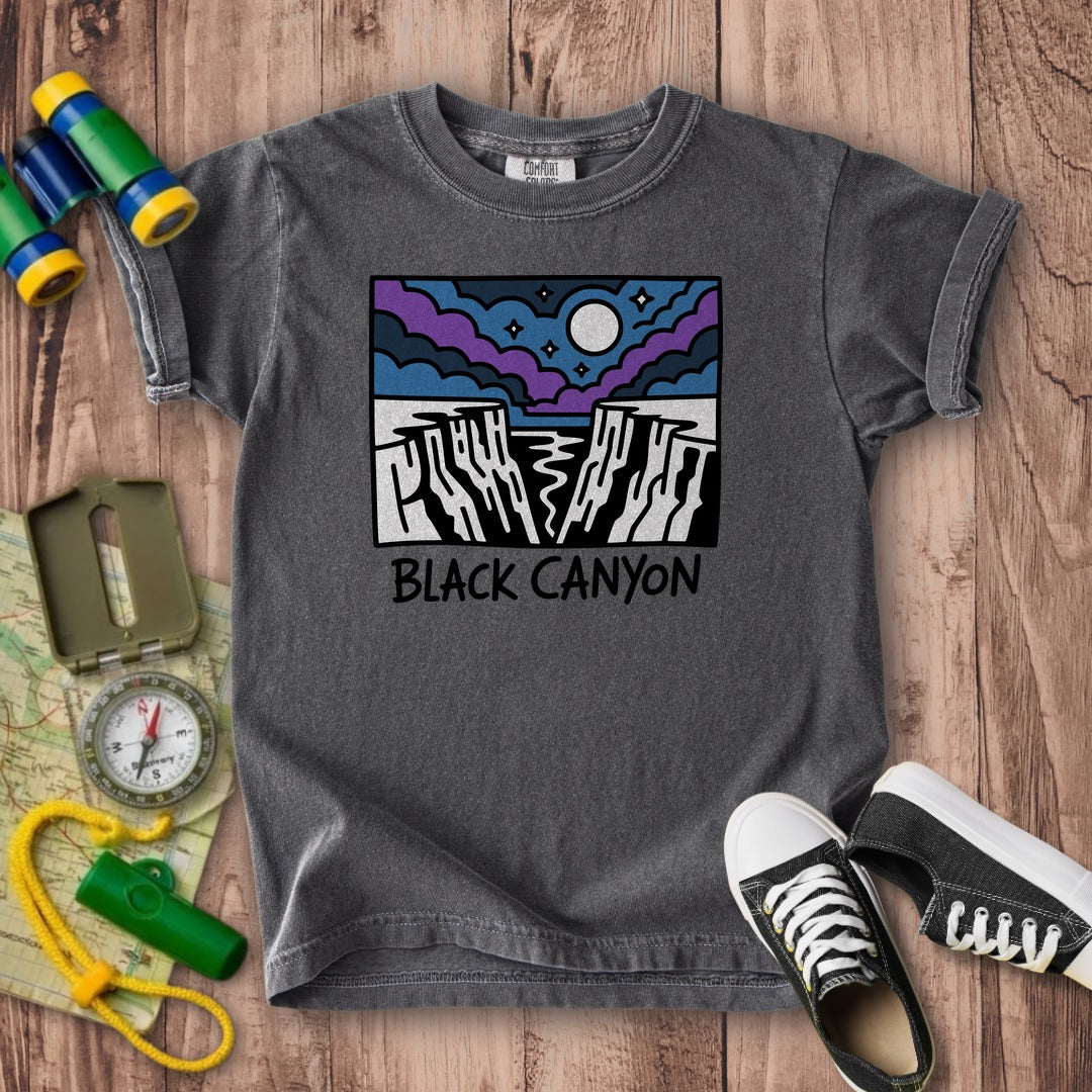 Black Canyon of the Gunnison at Night Kids Cotton T-Shirt