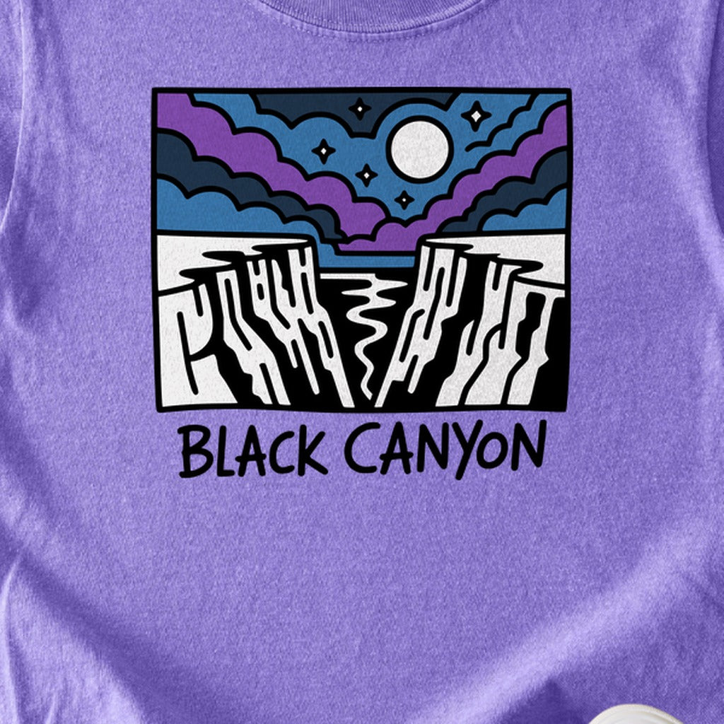 Black Canyon of the Gunnison at Night Kids Cotton T-Shirt
