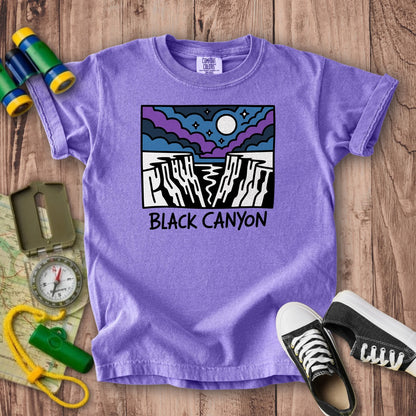 Black Canyon of the Gunnison at Night Kids Cotton T-Shirt