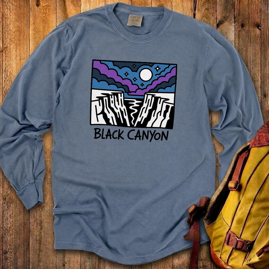 Black Canyon of the Gunnison at Night Cotton Long Sleeve