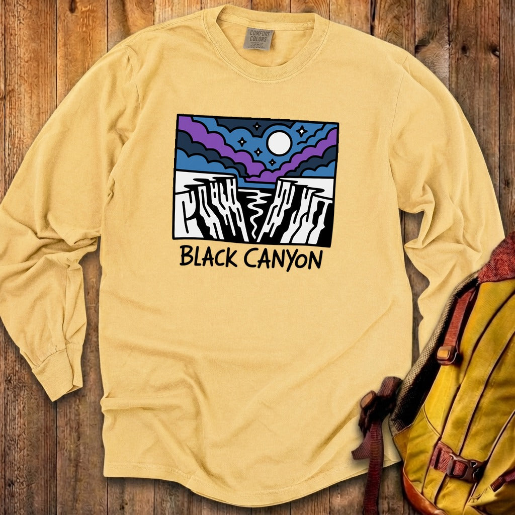 Black Canyon of the Gunnison at Night Cotton Long Sleeve