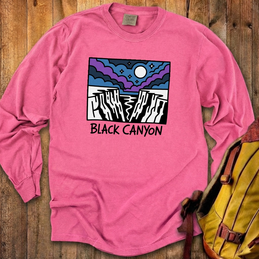 Black Canyon of the Gunnison at Night Cotton Long Sleeve