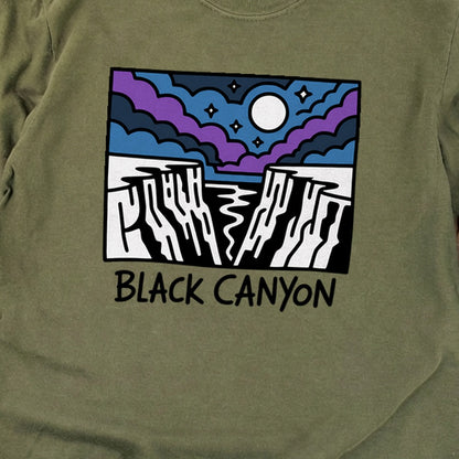 Black Canyon of the Gunnison at Night Cotton Long Sleeve
