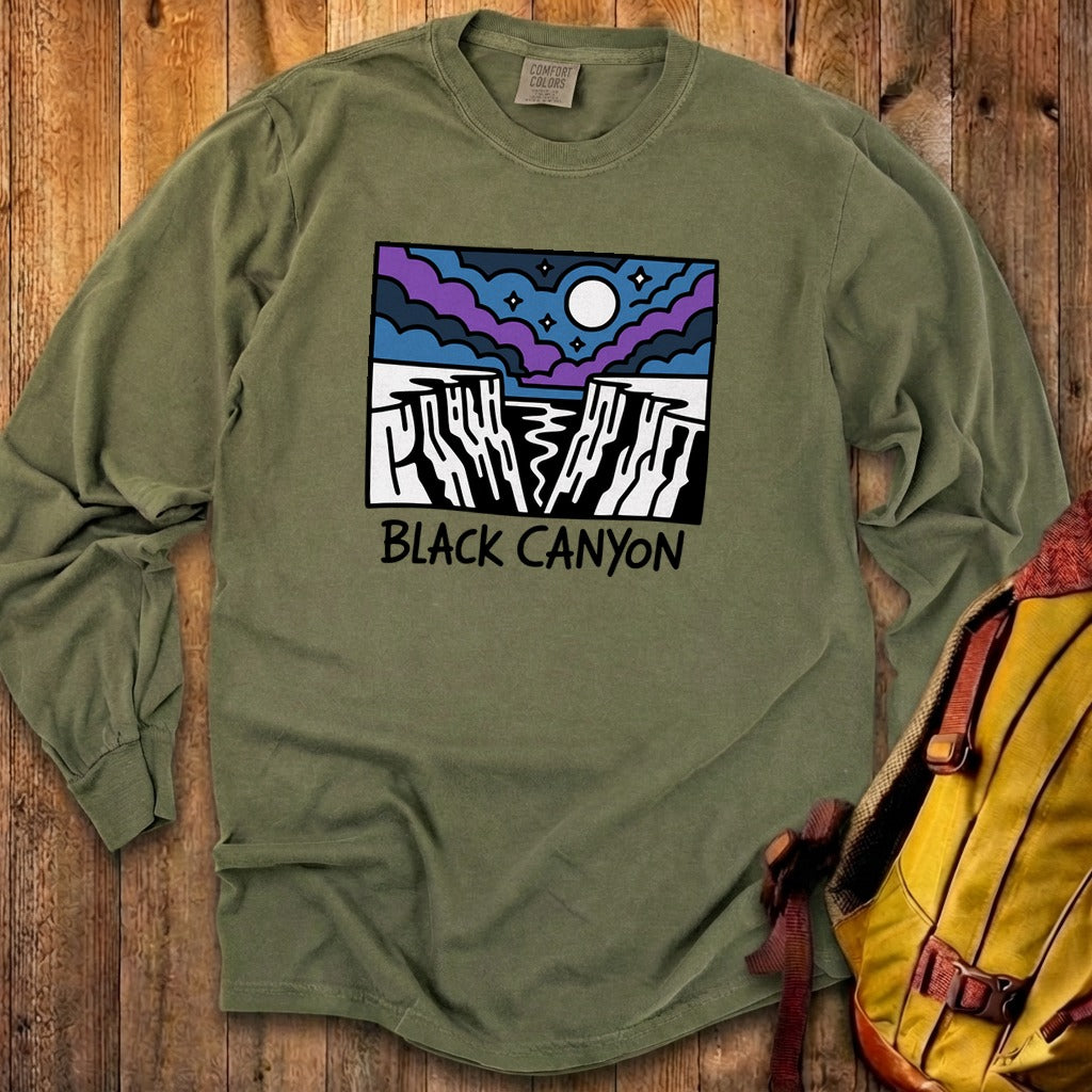 Black Canyon of the Gunnison at Night Cotton Long Sleeve