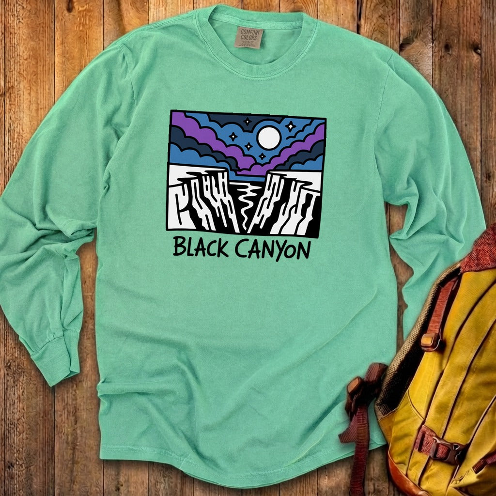 Black Canyon of the Gunnison at Night Cotton Long Sleeve