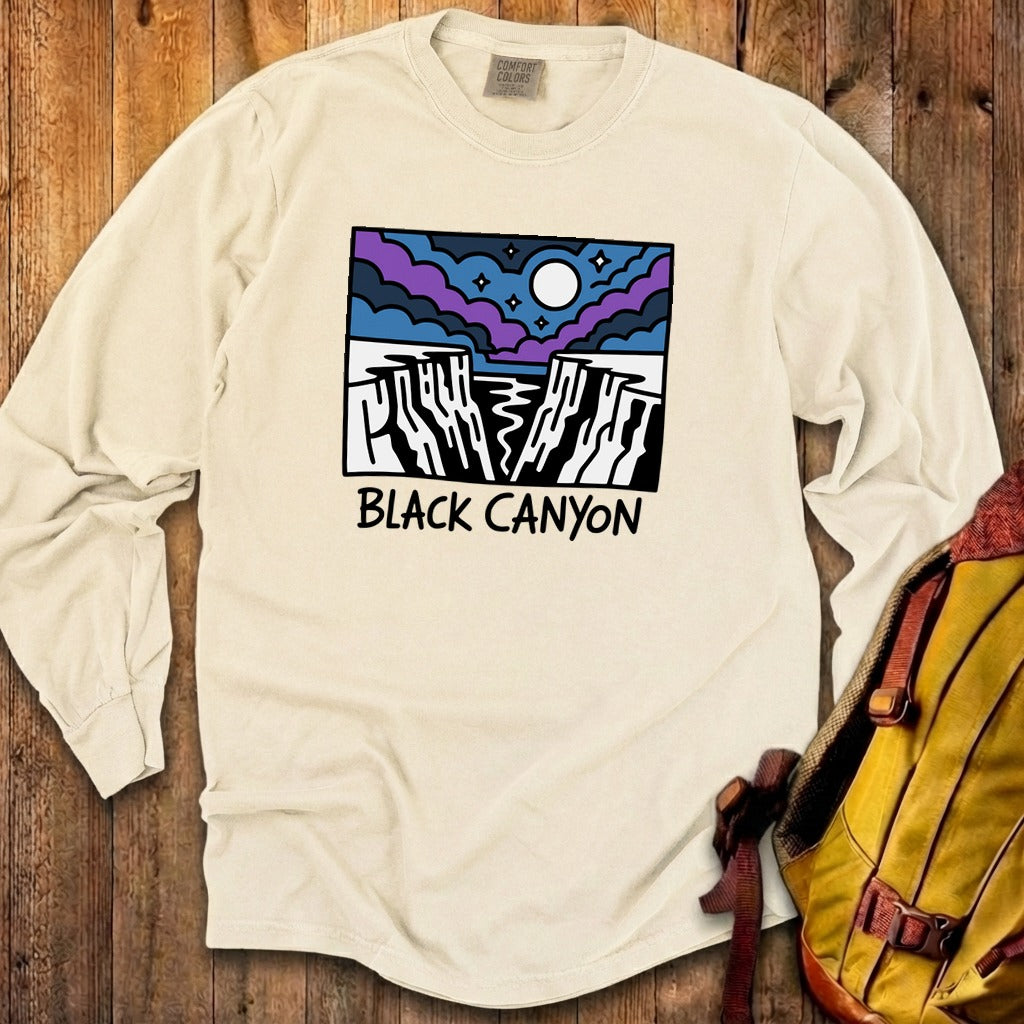 Black Canyon of the Gunnison at Night Cotton Long Sleeve