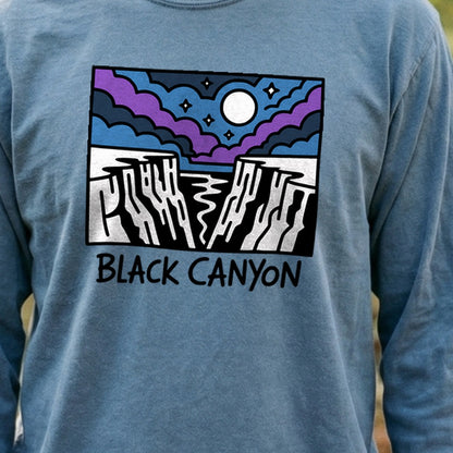 Black Canyon of the Gunnison at Night Cotton Long Sleeve