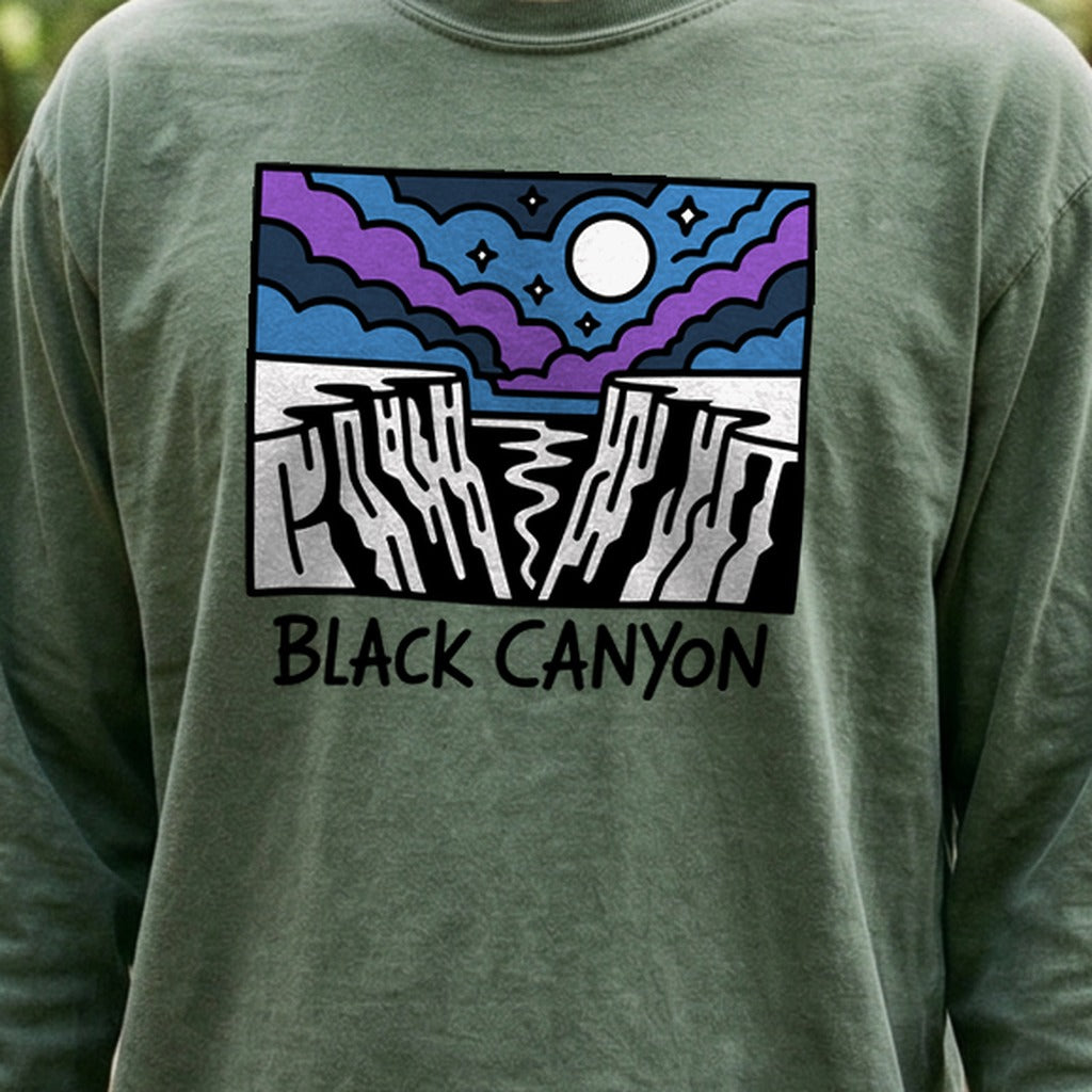 Black Canyon of the Gunnison at Night Cotton Long Sleeve