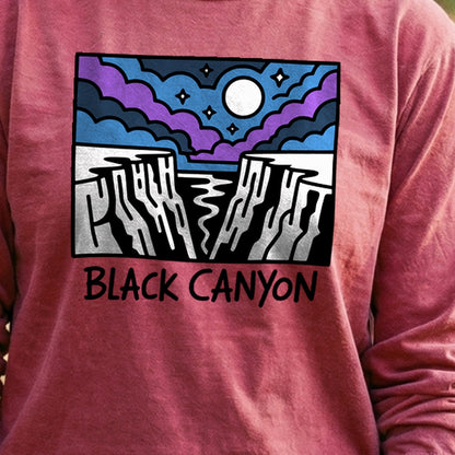 Black Canyon of the Gunnison at Night Cotton Long Sleeve