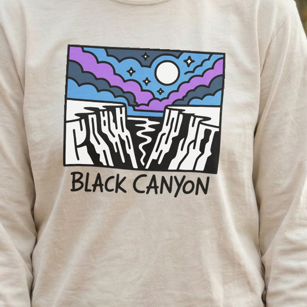 Black Canyon of the Gunnison at Night Cotton Long Sleeve