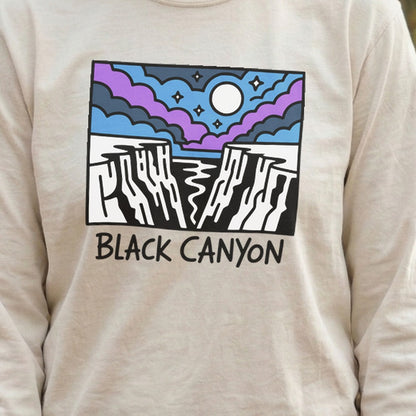 Black Canyon of the Gunnison at Night Cotton Long Sleeve