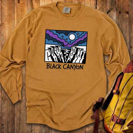 Black Canyon of the Gunnison at Night Cotton Long Sleeve
