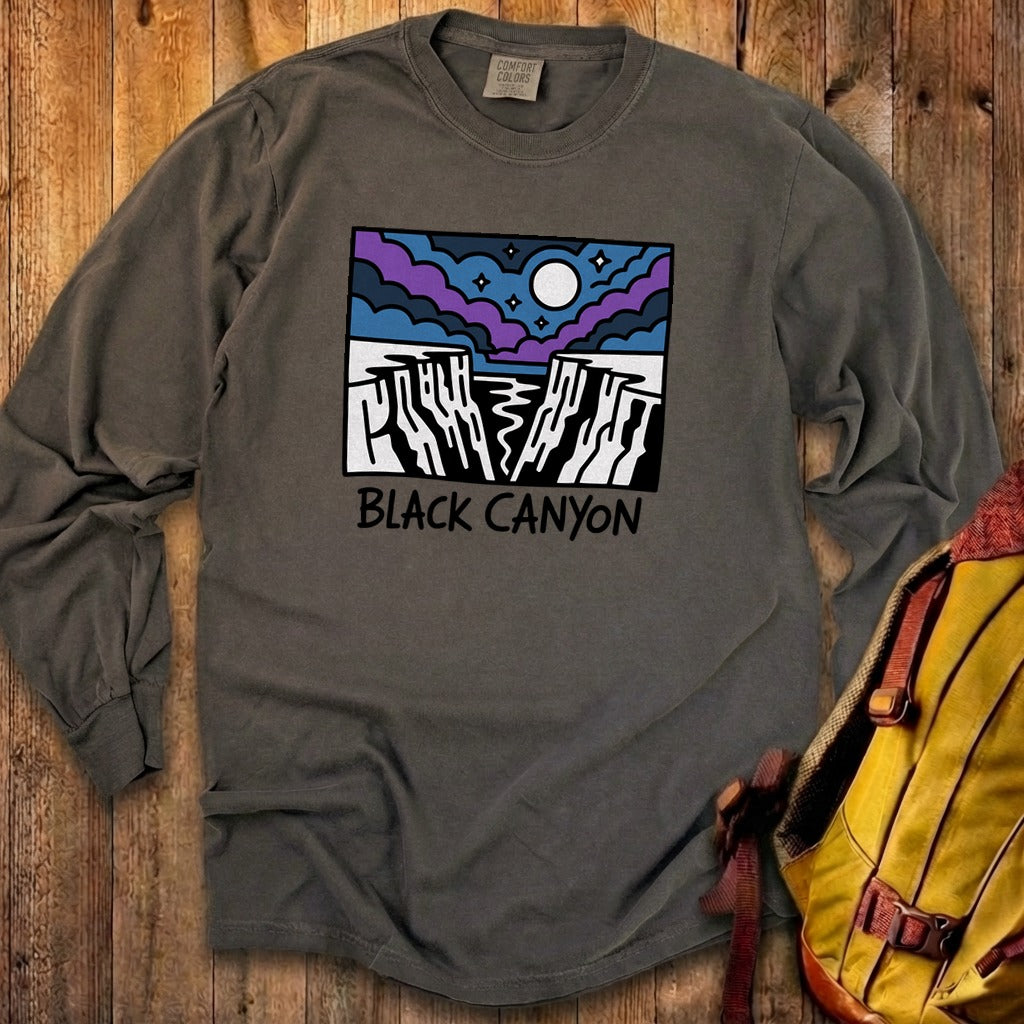 Black Canyon of the Gunnison at Night Cotton Long Sleeve