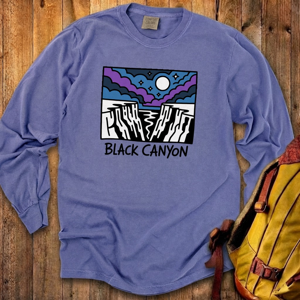 Black Canyon of the Gunnison at Night Cotton Long Sleeve