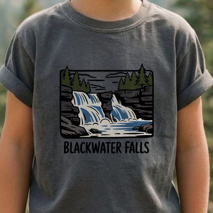 Blackwater Falls Kids Cotton T-Shirt